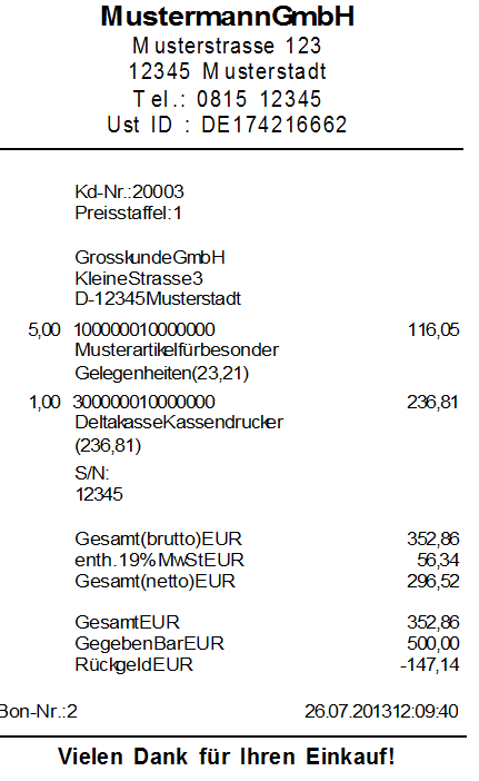 bon-Auswdruck
